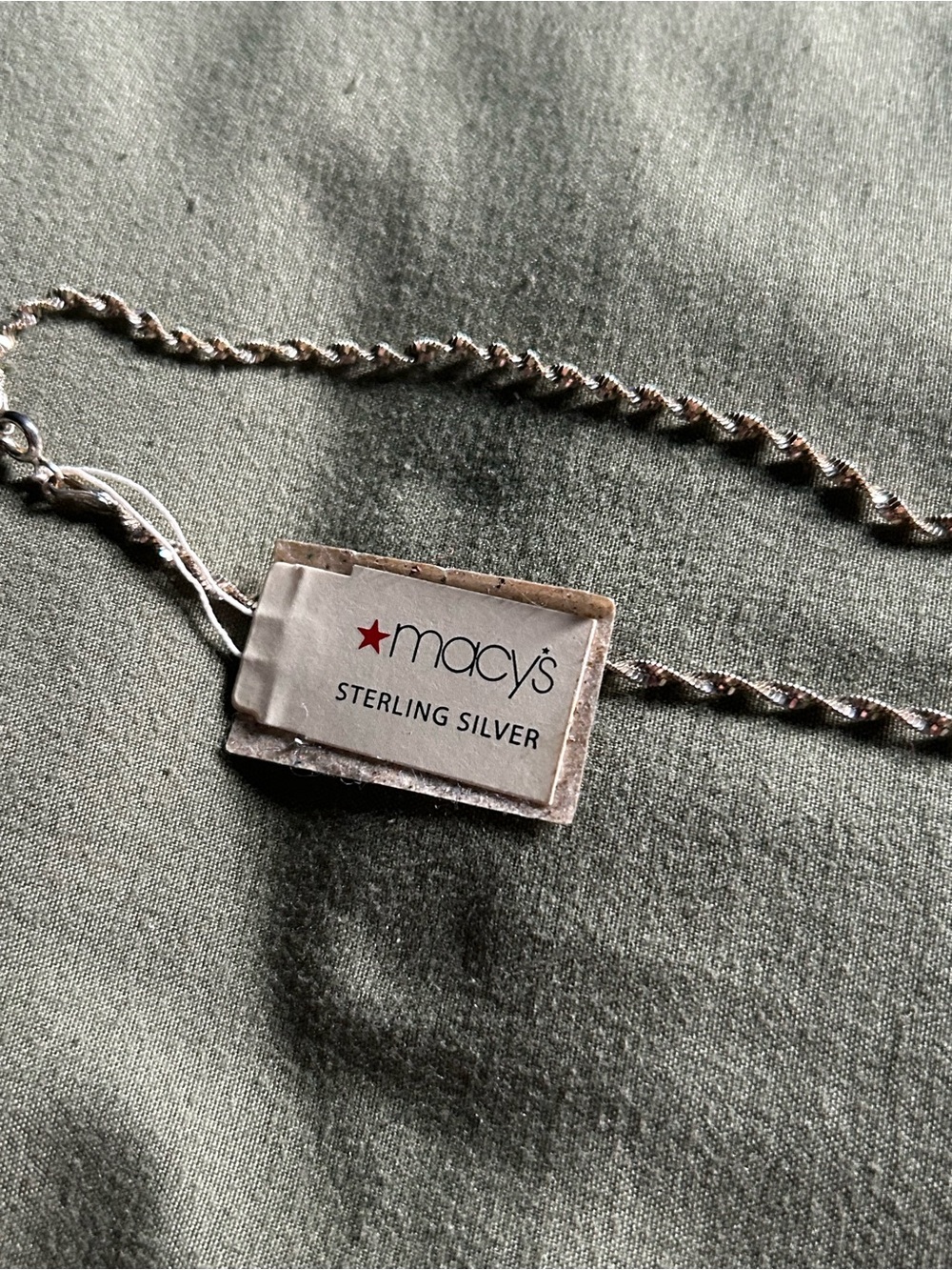 Macy's Sterling Silver Twisted Rope Chain Necklace - Silver